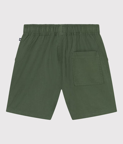 CHILDREN'S COTTON AND LINEN TWILL SHORTS