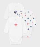BABY UNISEX ORGANIC COTTON WRAPOVER BODYSUIT - 3-PACK