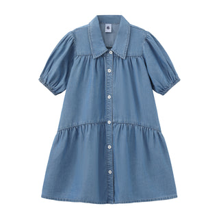 GIRL'S TENCEL SHORT SLEEVE DRESS