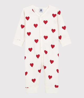 BABY GIRL'S ORGANIC COTTON FOOTLESS SLEEPSUIT