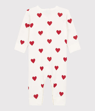 BABY GIRL'S ORGANIC COTTON FOOTLESS SLEEPSUIT