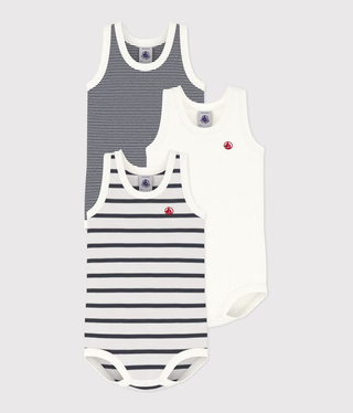 BABY UNISEX ORGANIC COTTON BODYSUIT - 3-PACK
