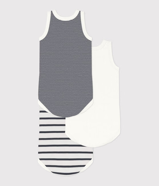 BABY UNISEX ORGANIC COTTON BODYSUIT - 3-PACK
