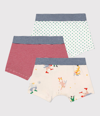 BOYS' COTTON BOXERS + GLOW-IN-THE-DARK PAIR - 3-PACK