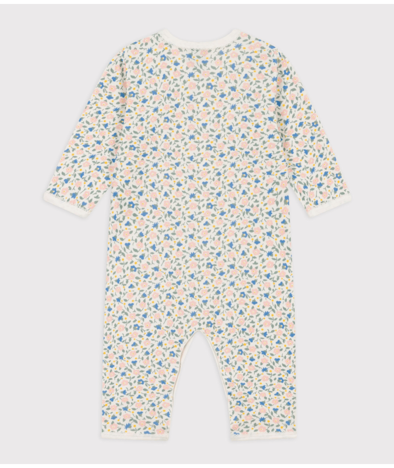 FLORAL FOOTLESS COTTON SLEEPSUIT