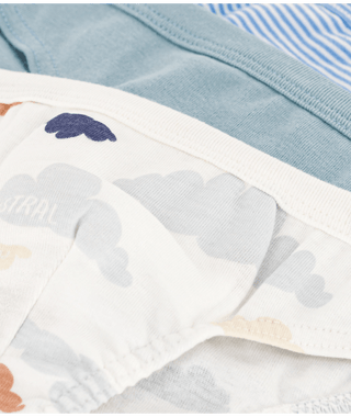 BOY'S PRINTED CLOUDS COTTON BRIEFS - 2-PACK
