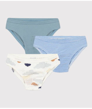 BOY'S PRINTED CLOUDS COTTON BRIEFS - 2-PACK