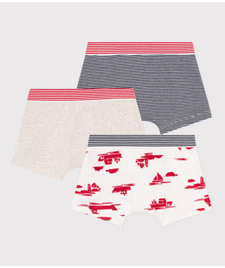 BOY'S COTTON BOXER SHORTS - 3-PACK