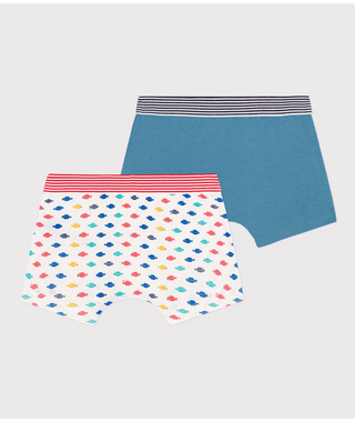 BOY'S COTTON SEA ANIMALS BOXER SHORTS - 2-PACK