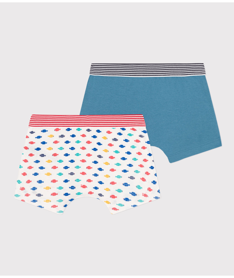 BOYS' COTTON SEA ANIMALS BOXER SHORTS - 2-PACK