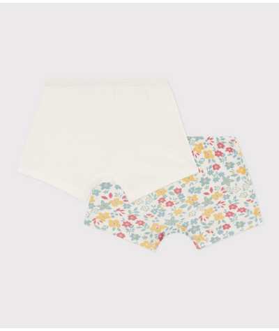 GIRLS' FLORAL COTTON HIPSTERS - 2-PACK