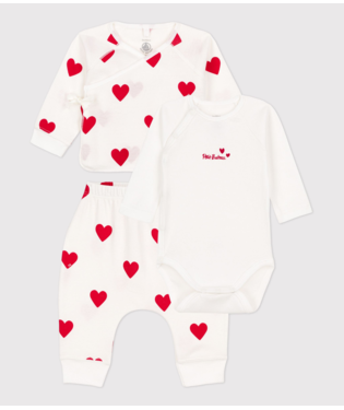 BABY UNISEX ORGANIC COTTON TOP, PANTS AND BODYSUIT 3-PC SET