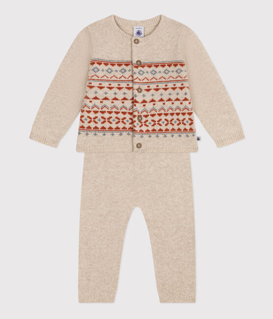 BABIES' PATTERNED KNIT OUTFIT