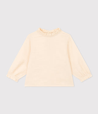 BABY GIRL'S LONG-SLEEVED COTTON GAUZE BLOUSE
