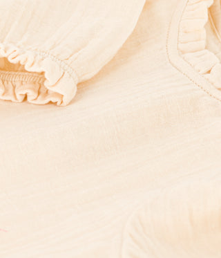 BABY GIRL'S LONG-SLEEVED COTTON GAUZE BLOUSE