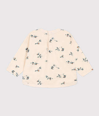 BABY GIRL'S FLORAL PRINTED LONG-SLEEVED JERSEY T-SHIRT