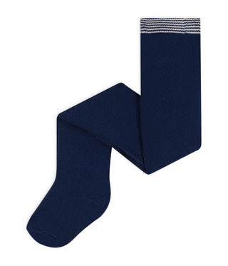 BABY GIRL'S NAVY BLUE JERSEY TIGHTS