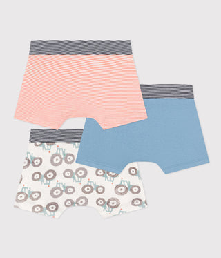 BOY'S TRACTOR PRINTED COTTON BOXER SHORTS - 3-PACK