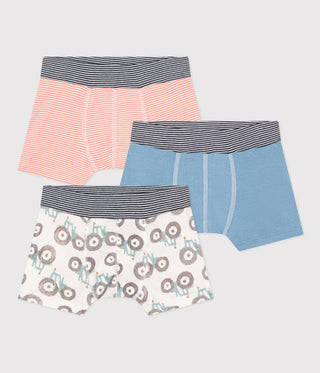 BOY'S TRACTOR PRINTED COTTON BOXER SHORTS - 3-PACK