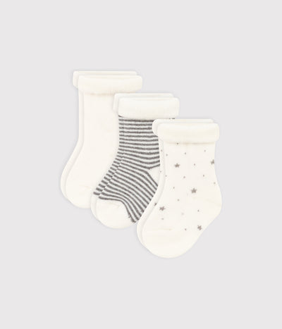 BABIES' KNITTED SOCKS – 3-PACK