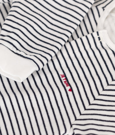 Babies' Stripy Tube Knit Bodysuit