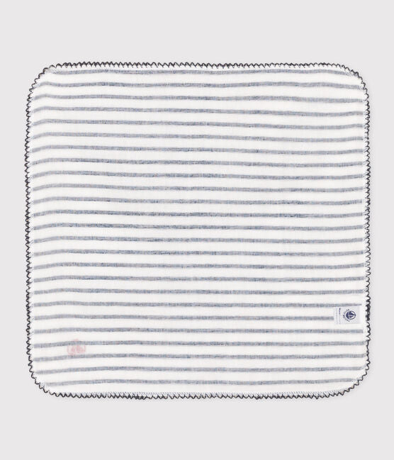 STRIPED COTTON GAUZE HANKY FOR BABY