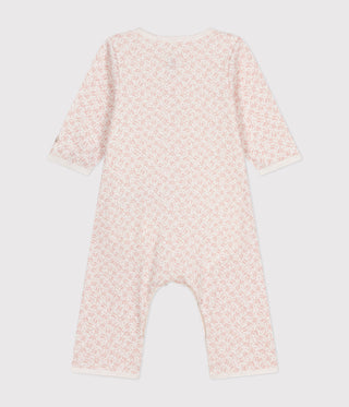 BABY GIRL'S ORGANIC COTTON FOOTLESS SLEEPSUIT