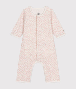 BABY GIRL'S ORGANIC COTTON FOOTLESS SLEEPSUIT