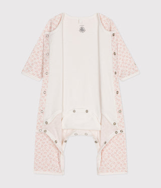 BABY GIRL'S ORGANIC COTTON FOOTLESS SLEEPSUIT