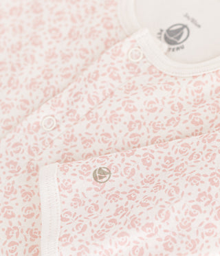 BABY GIRL'S ORGANIC COTTON FOOTLESS SLEEPSUIT