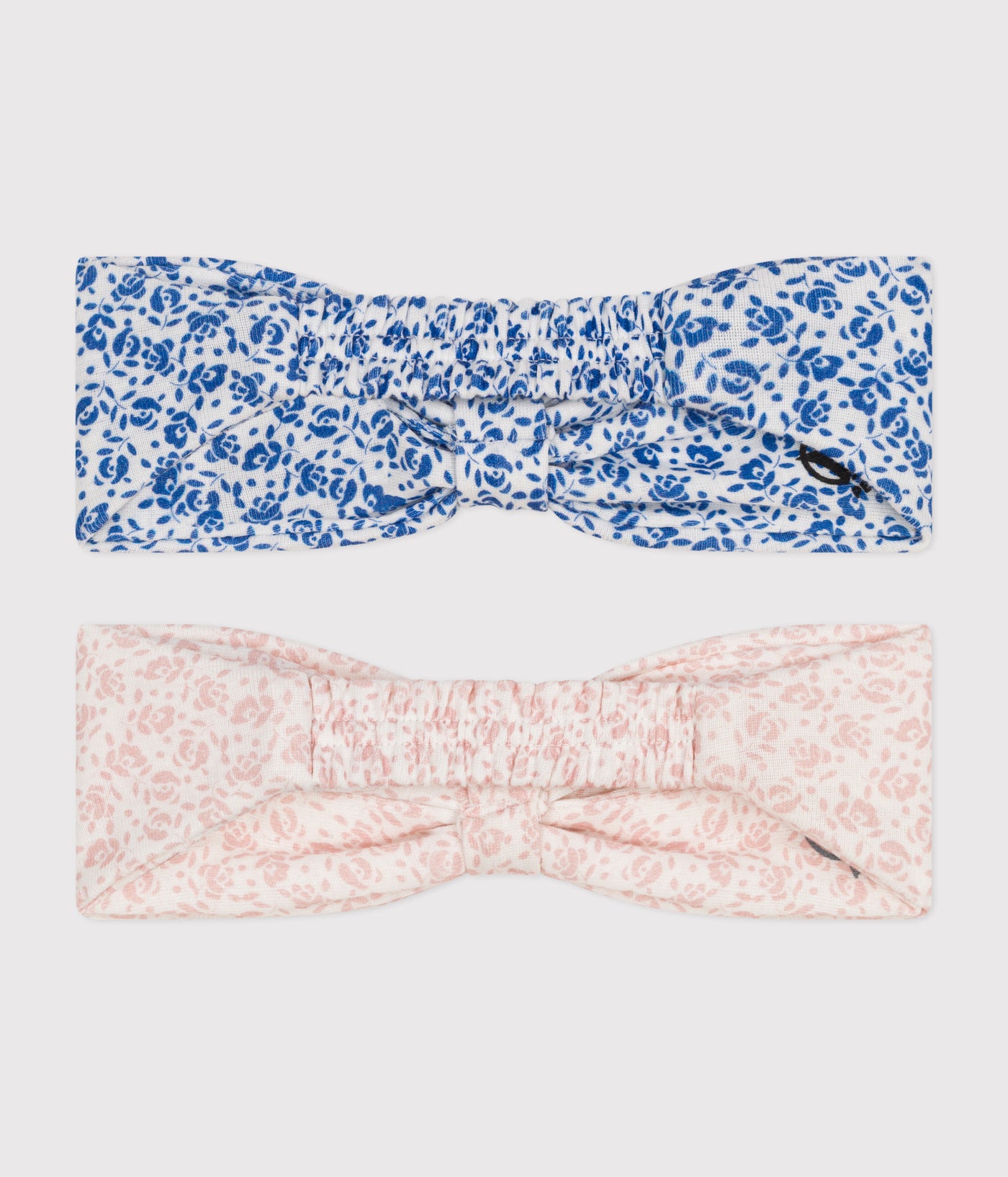 BABIES' FLORAL COTTON HEADBANDS - 2-PACK