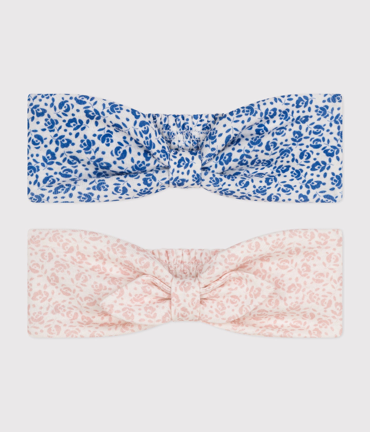 BABIES' FLORAL COTTON HEADBANDS - 2-PACK