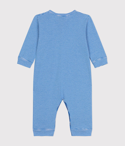 BABIES' FOOTLESS STRIPY COTTON PYJAMAS