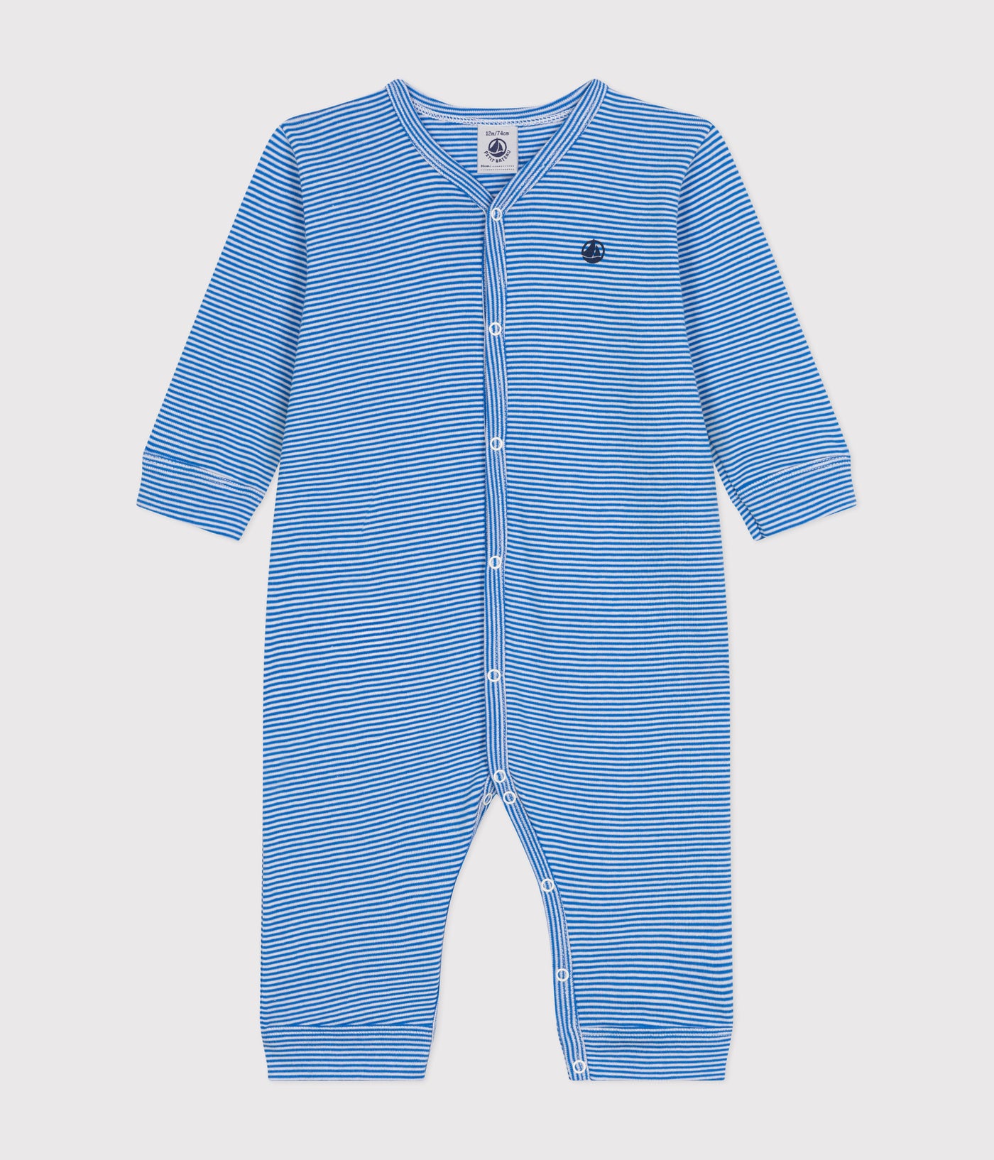 BABIES' FOOTLESS STRIPY COTTON PYJAMAS