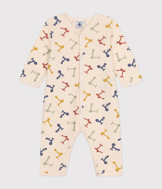 BABY BOY'S ORGANIC COTTON FOOTLESS SLEEPSUIT