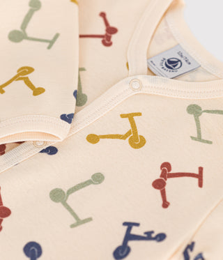 BABY BOY'S ORGANIC COTTON FOOTLESS SLEEPSUIT