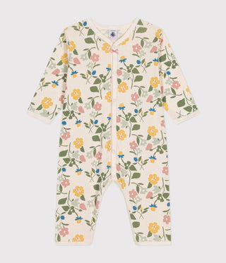 BABY GIRL'S ORGANIC COTTON FOOTLESS SLEEPSUIT