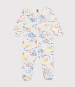 BABY GIRL'S ORGANIC COTTON FOOTLESS SLEEPSUIT