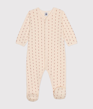 BABY GIRL'S ORGANIC COTTON FOOTED SLEEPSUIT