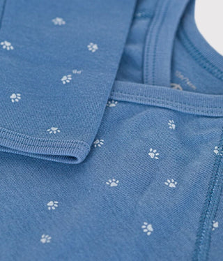 BABY BOY'S ORGANIC COTTON WRAPOVER BODYSUIT