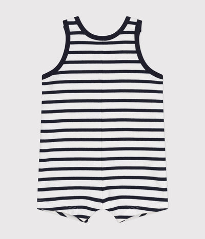 BABIES' STRIPED JERSEY PLAYSUIT