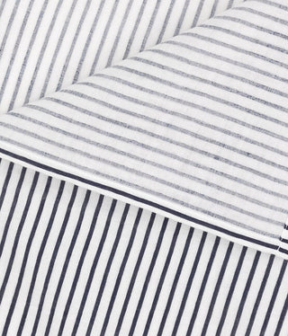 NEWBORN BABY UNISEX ORGANIC COTTON MUSLIN SWADDLE 58X58CM WITH ICONIC STRIPES