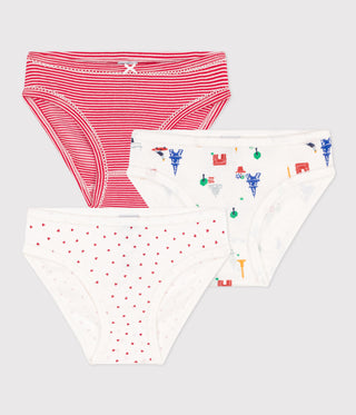 GIRL'S ORGANIC COTTON PANTIES - 3-PACK