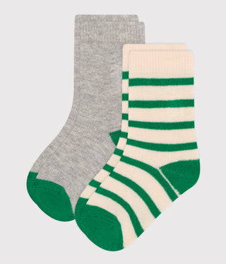 BABY BOY'S COTTON JERSEY SOCKS- 2-PACK