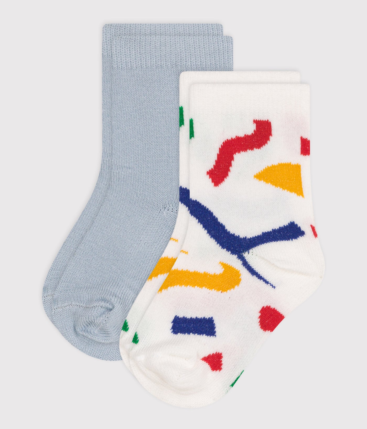 CHILDREN'S PRINTED COTTON SOCKS - 2-PACK