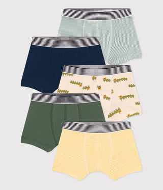 BOY'S ORGANIC COTTON BOXERS - 5-PACK