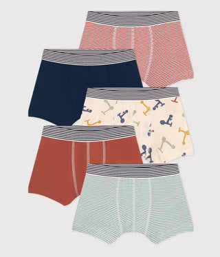 BOY'S ORGANIC COTTON BOXERS - 5-PACK