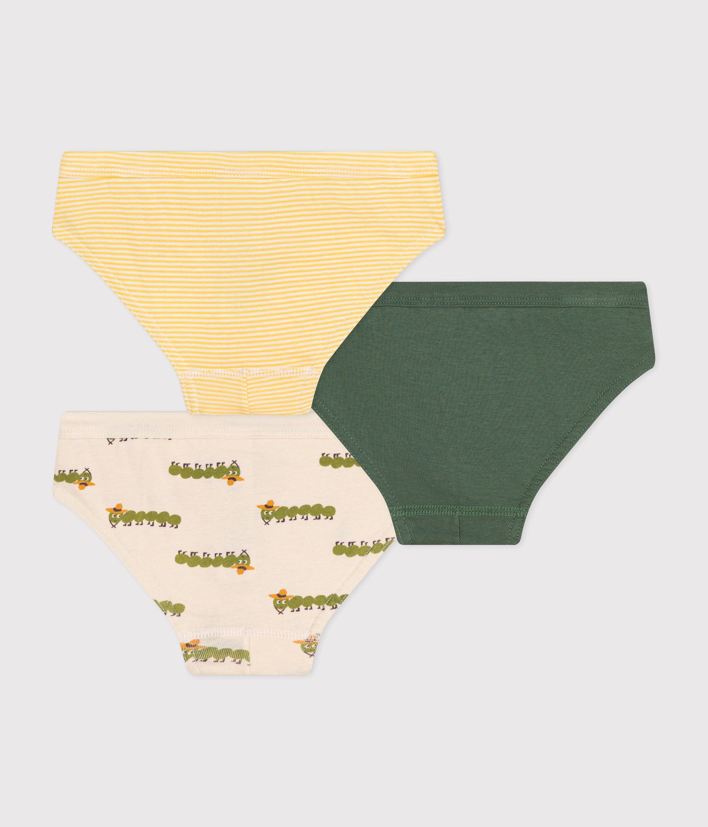 CHILDREN'S COTTON CENTIPEDE BRIEFS - 3-PACK