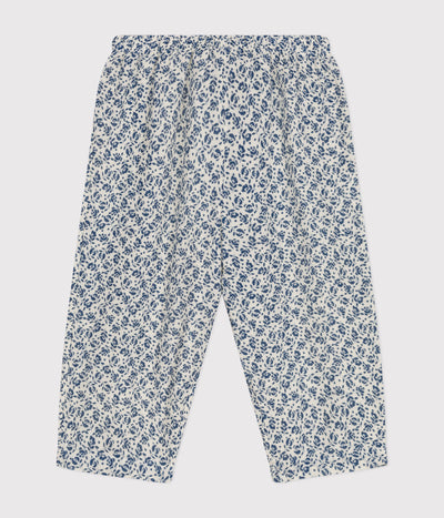 BABIES' PRINTED COTTON GAUZE TROUSERS