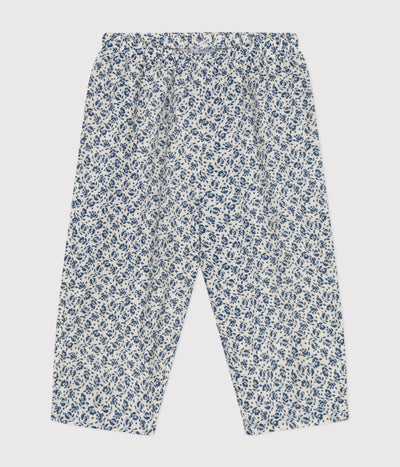 BABIES' PRINTED COTTON GAUZE TROUSERS